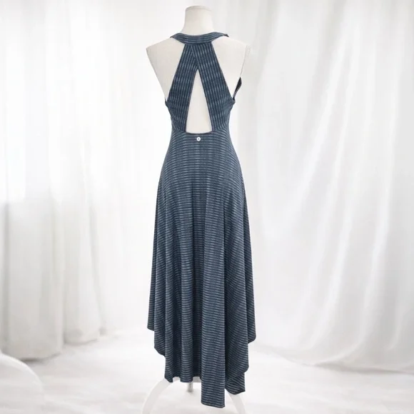 PrAna Womens Athleisure Boho Handkerchief Hem Midi Dress Racerback Size M Summer - Picture 4 of 10